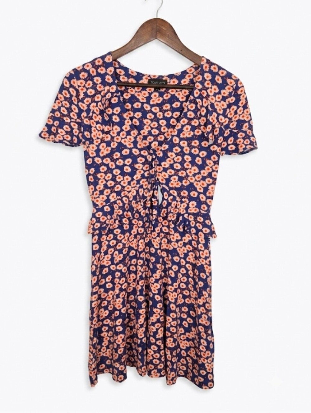 Topshop floral short sleeve dress